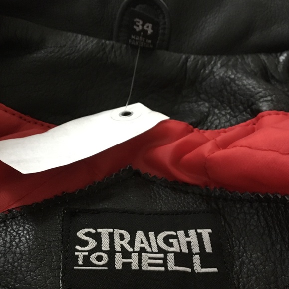 Straight To Hell Belmont Men’s Leather Jacket 34 - Picture 6 of 11